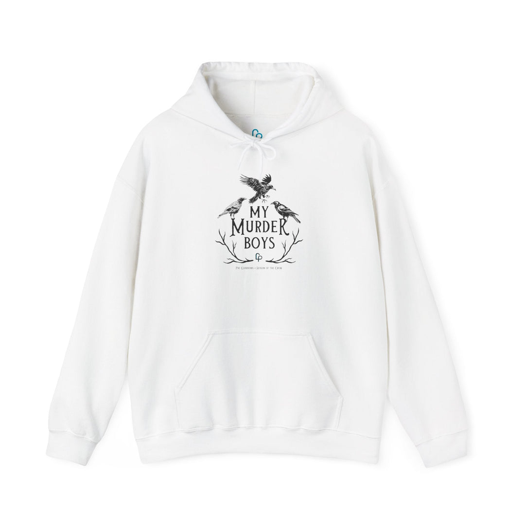 Print on Demand Hoodie S / White "My Murder Boys" Holy Crow Triad Unisex Hooded Sweatshirt