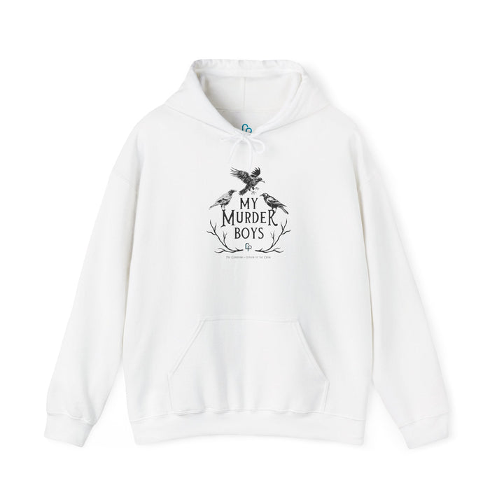 Print on Demand Hoodie S / White "My Murder Boys" Holy Crow Triad Unisex Hooded Sweatshirt