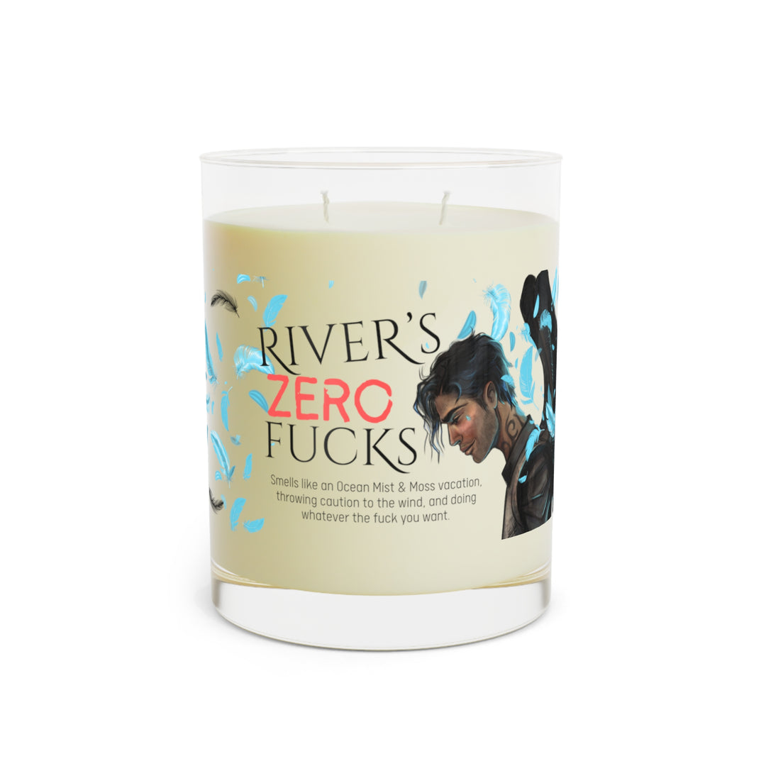 “River’s Zero Fucks” Scented Candle - Full Glass, 11oz