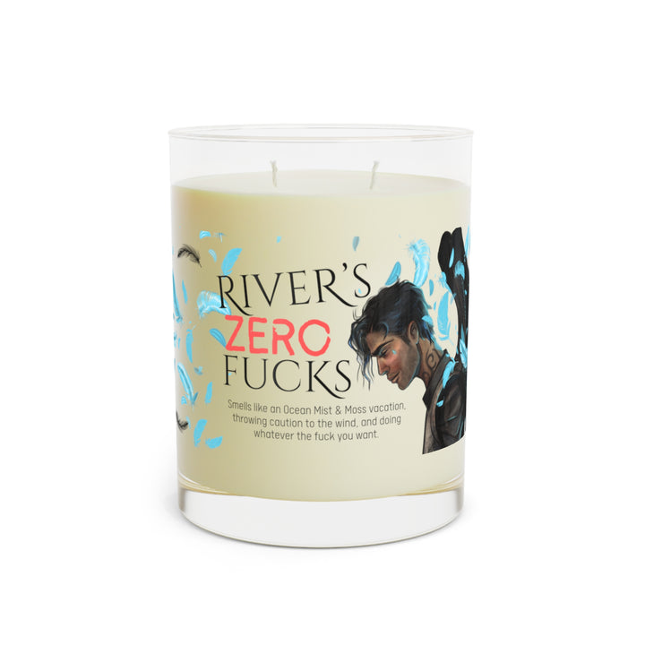 “River’s Zero Fucks” Scented Candle - Full Glass, 11oz