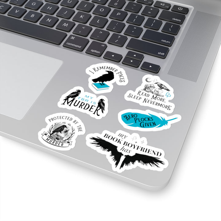 "Crows, Murder, and Books" Kiss-Cut Stickers