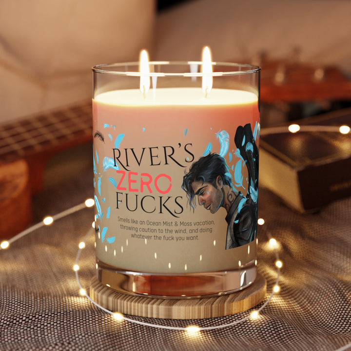 “River’s Zero Fucks” Scented Candle - Full Glass, 11oz