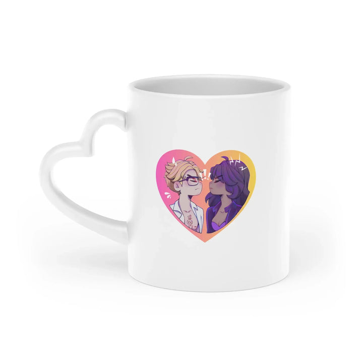 Enemies to Lovers Heart-Shaped Mug Printify