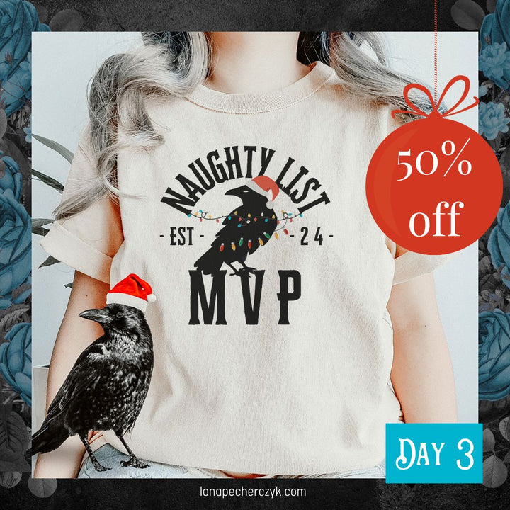 "Santa's Naughty List MVP" Team Crow T-Shirt