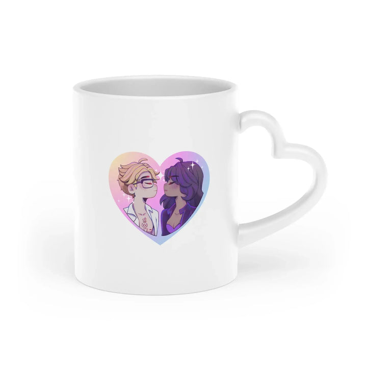 Enemies to Lovers Heart-Shaped Mug Printify