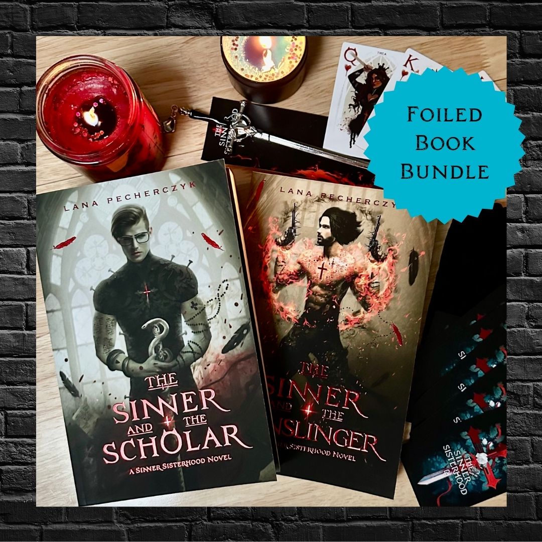 Lana Pecherczyk Romance Author Special Editions The Sinner and the Scholar and Gunslinger Exclusive Foiled Bundle (Events)