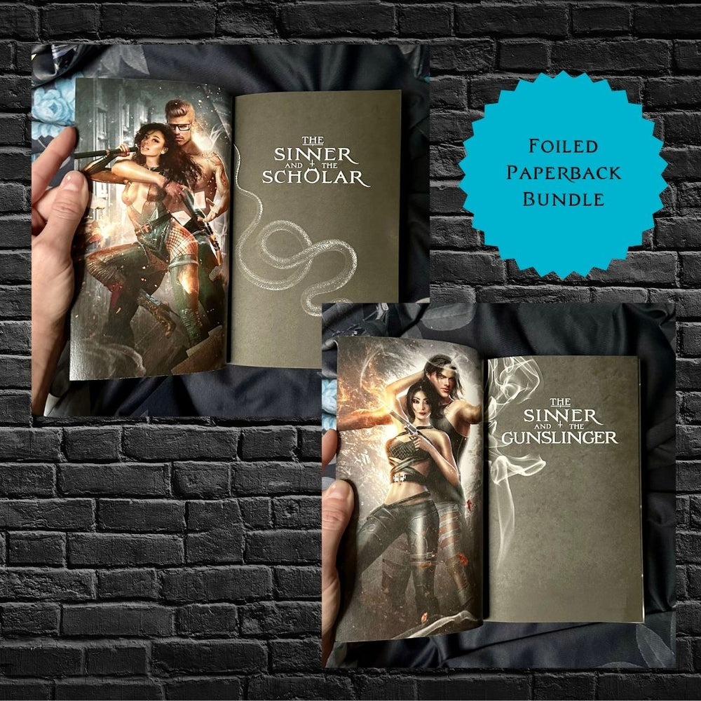 Lana Pecherczyk Romance Author Special Editions The Sinner and the Scholar and Gunslinger Exclusive Foiled Bundle (Events)