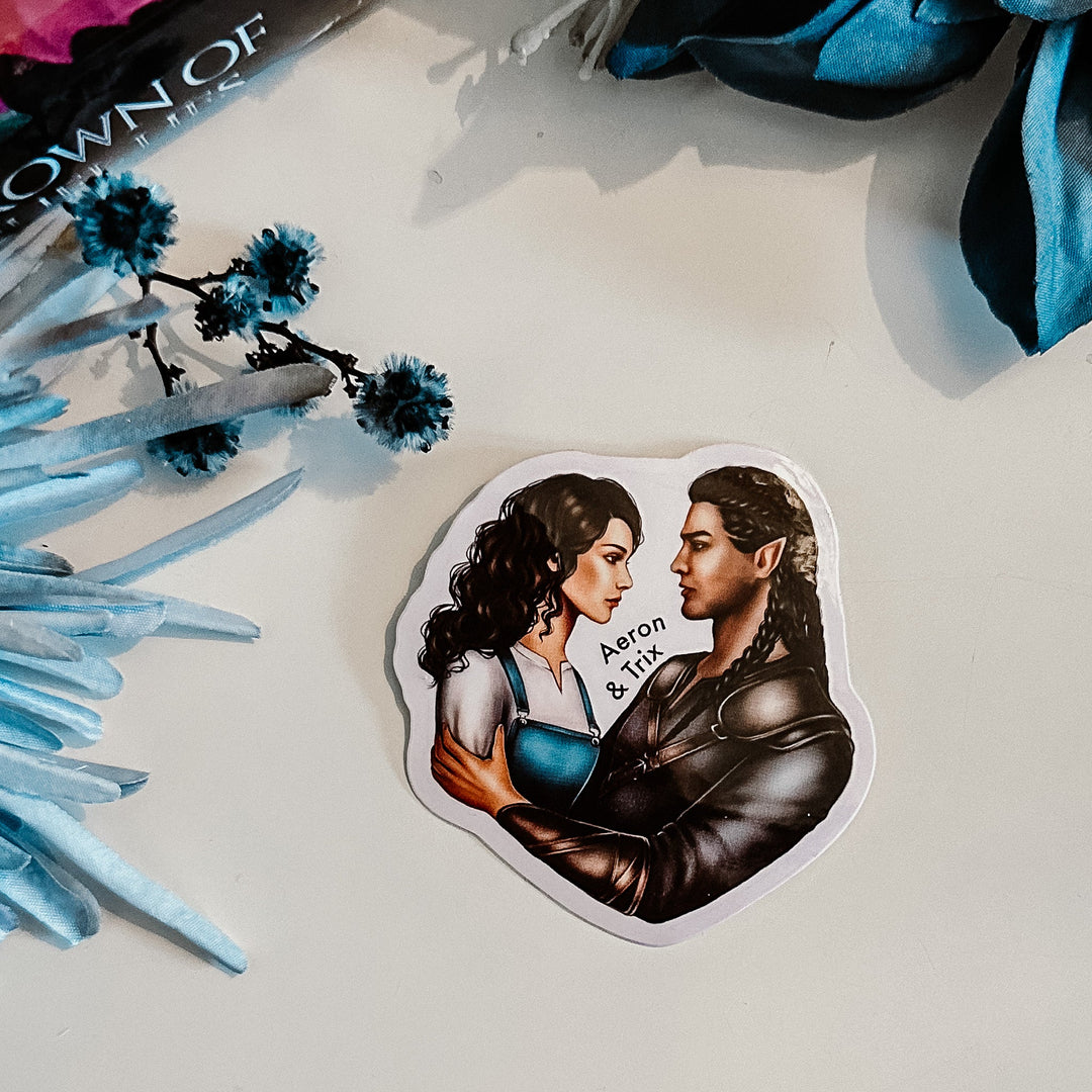 Lana Pecherczyk Romance Author Sticker Aeron and Trix sticker