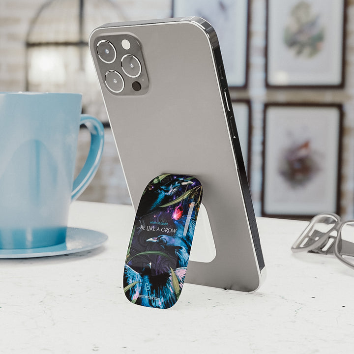 Crow-Tastic Phone Grip: "When in Doubt, Be Like a Crow"
