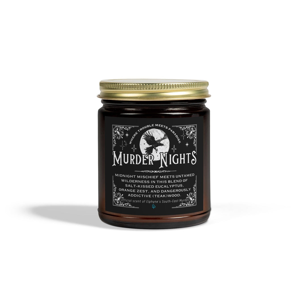 Print on Demand Candles 9oz / Amber "MURDER NIGHTS" Candle | Official scent of Elphyne’s South-East Murder