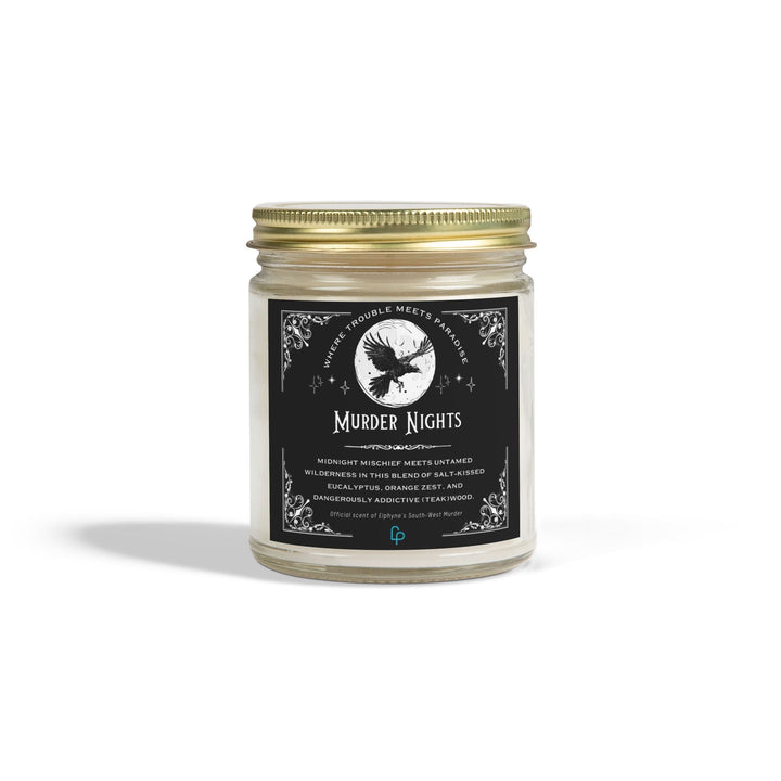 Print on Demand Candles 9oz / Clear "MURDER NIGHTS" Candle