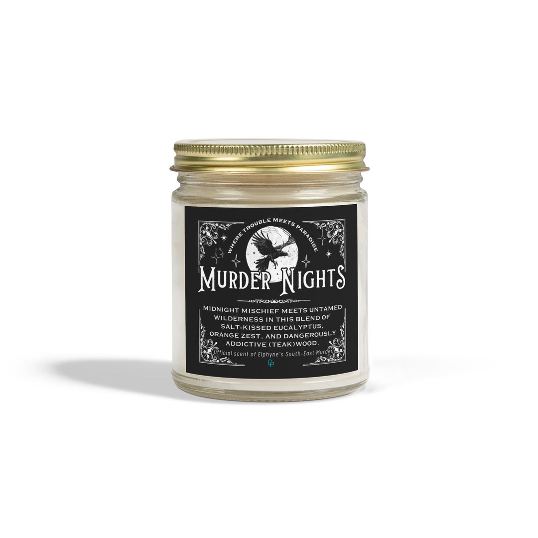 Print on Demand Candles 9oz / Clear "MURDER NIGHTS" Candle | Official scent of Elphyne’s South-East Murder