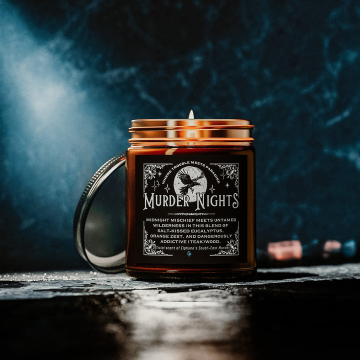 Print on Demand Candles "MURDER NIGHTS" Candle | Official scent of Elphyne’s South-East Murder