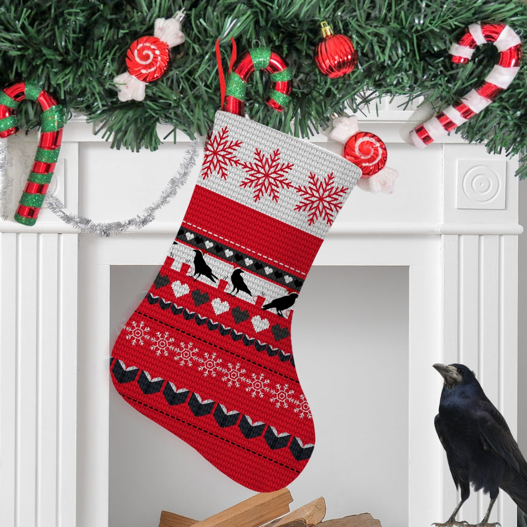 Print on Demand Holiday Stockings One size "Crow's Christmas Stocking"