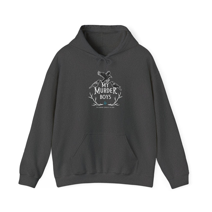 Print on Demand Hoodie S / Dark Heather "My Murder Boys" Holy Crow Triad Unisex Hooded Sweatshirt