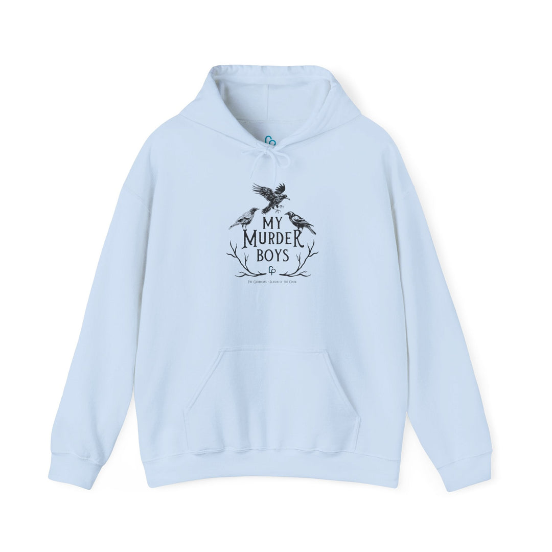 Print on Demand Hoodie S / Light Blue "My Murder Boys" Holy Crow Triad Unisex Hooded Sweatshirt