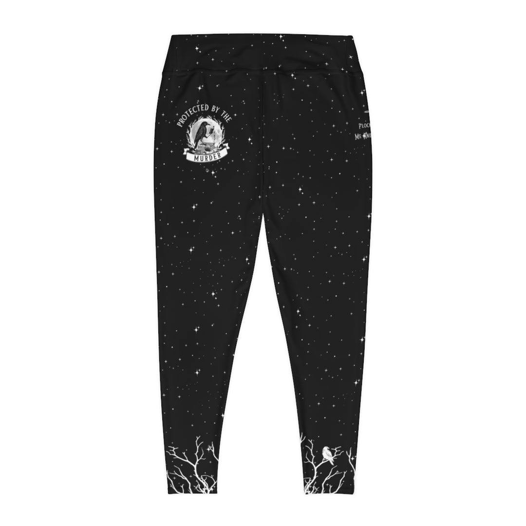 Print on Demand Leggings "Protected by the Murder" Plus Size Leggings