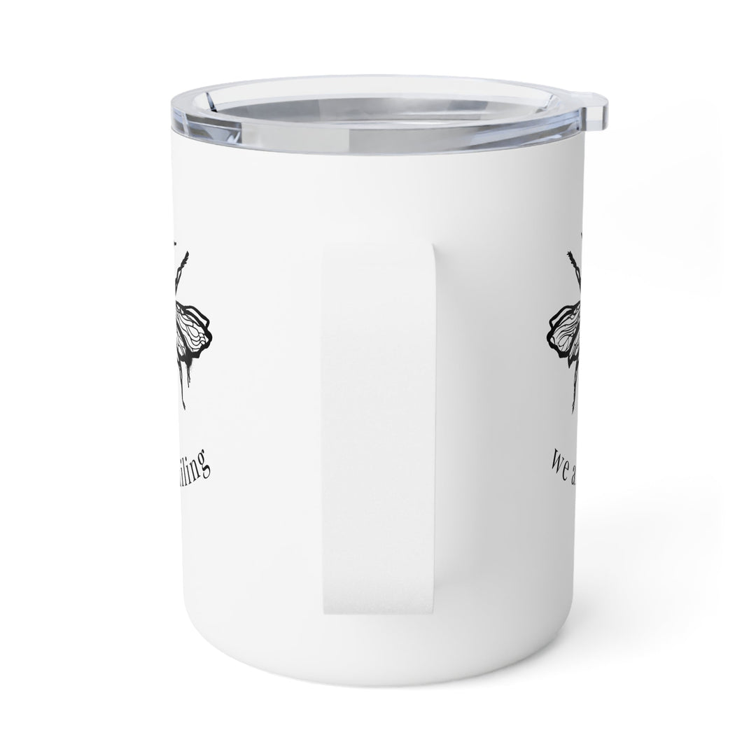 Print on Demand Mug 10oz / White "We Are Smiling" Fae Devils Insulated Coffee Mug, 10oz