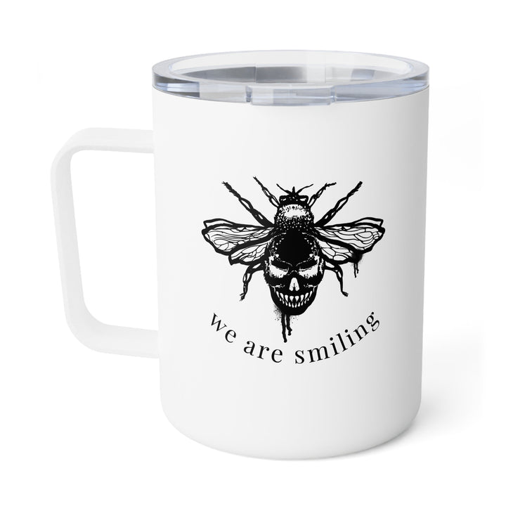 Print on Demand Mug 10oz / White "We Are Smiling" Fae Devils Insulated Coffee Mug, 10oz