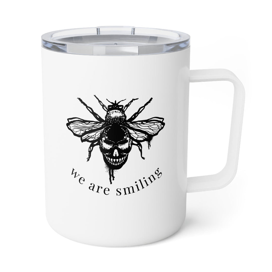 Print on Demand Mug 10oz / White "We Are Smiling" Fae Devils Insulated Coffee Mug, 10oz