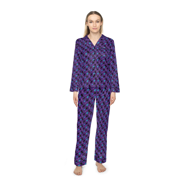 Print on Demand Sleepwear "The Murder's Reading Uniform" Luxury Satin Pajama