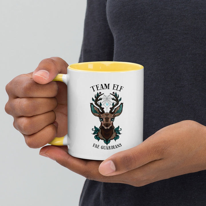 Print on Demand Swag Yellow - ELF Cute Team Logo Fae Guardians Mug with Color Inside