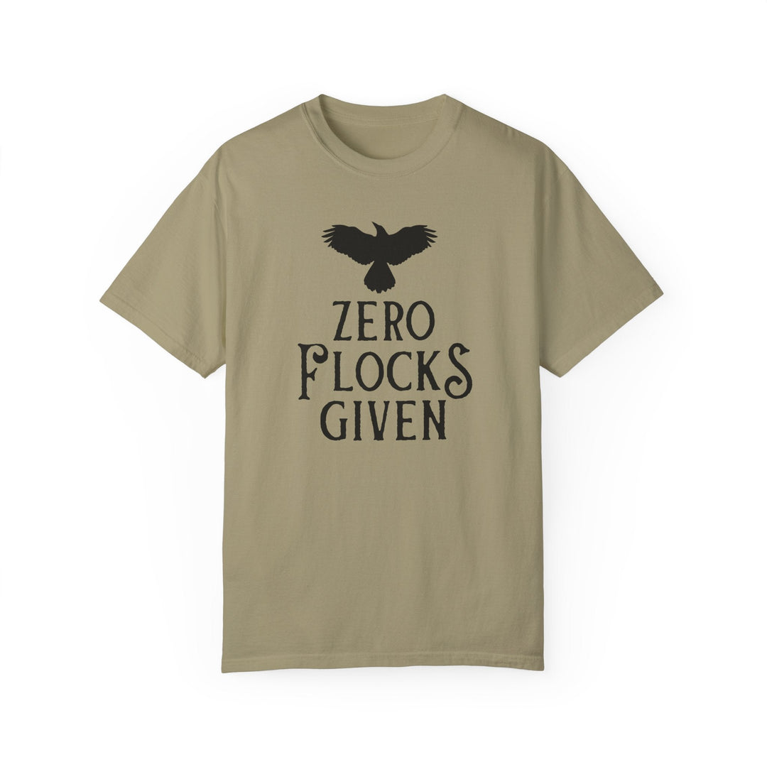 Print on Demand T-Shirt Khaki / S "Zero Flocks Given" Team Crow Unisex T-Shirt