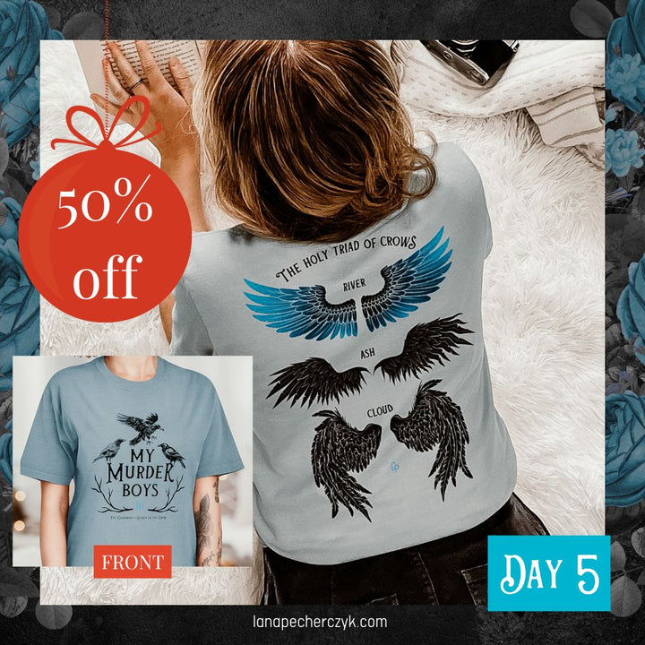 Print on Demand T-Shirt "My Murder Boys" Holy Crow Triad Unisex Faded T-shirt