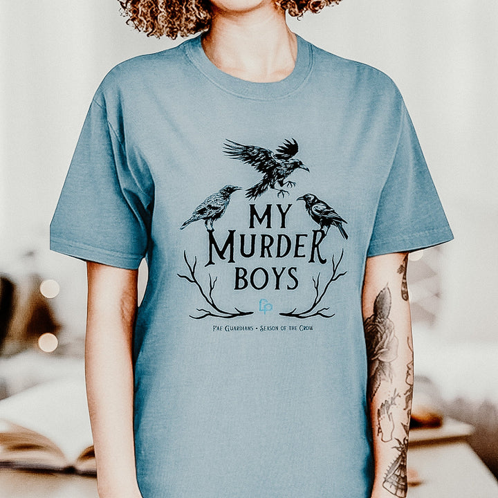 Print on Demand T-Shirt "My Murder Boys" Holy Crow Triad Unisex Faded T-shirt