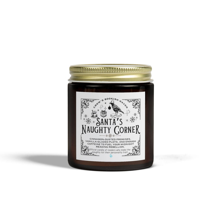 Printify Home Decor 4oz / Amber / Cinnamon Chai "SANTA'S NAUGHTY CORNER" Candle | A Crow's Christmas Haven