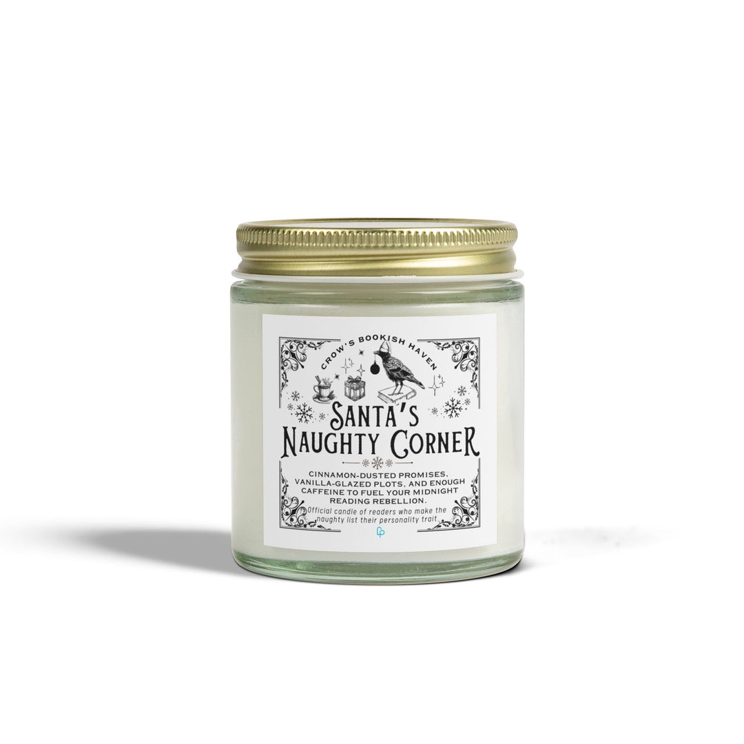 Printify Home Decor 4oz / Clear / Cinnamon Chai "SANTA'S NAUGHTY CORNER" Candle | A Crow's Christmas Haven