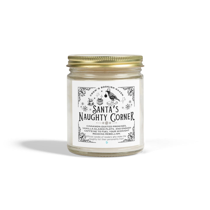 Printify Home Decor 9oz / Clear / Cinnamon Chai "SANTA'S NAUGHTY CORNER" Candle | A Crow's Christmas Haven