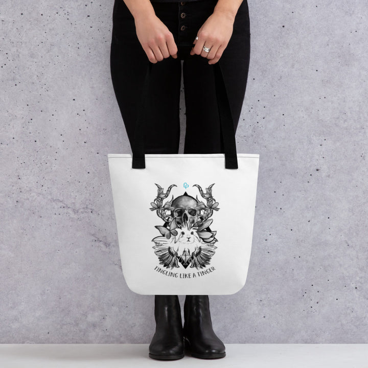 Print on Demand Handbags Black Tingling like a Tinger Fae Guardians Tote bag