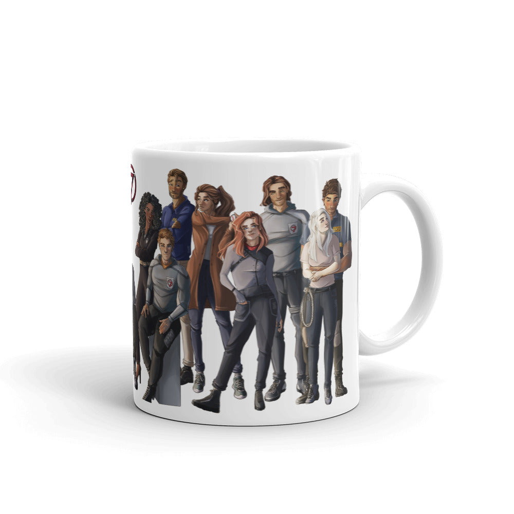 Print on Demand Mugs 11oz Deadly Seven Full Cast White glossy mug