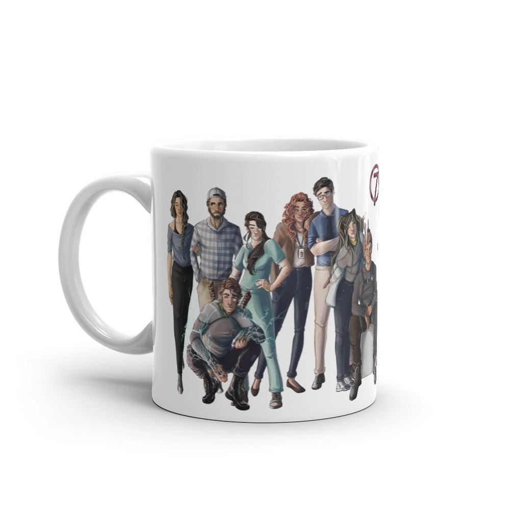 Print on Demand Mugs Deadly Seven Full Cast White glossy mug