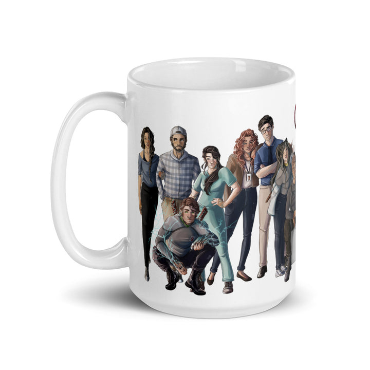 Print on Demand Mugs Deadly Seven Full Cast White glossy mug