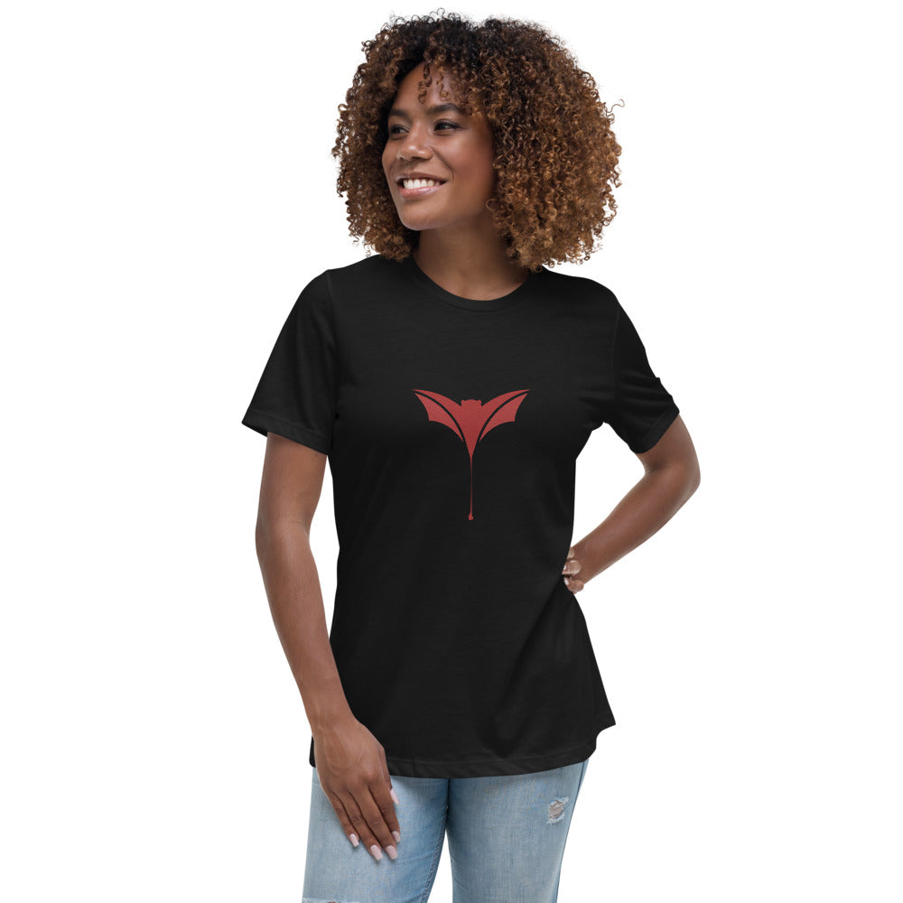 Print on Demand Shirts & Tops Black / S Careful, I Bite Season of the Vampire Women's Relaxed T-Shirt