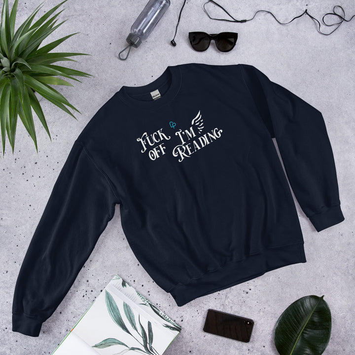 Print on Demand Shirts & Tops Navy / S F-Off I'm Reading Unisex Sweatshirt