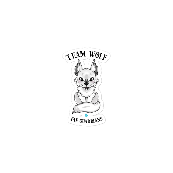 Print on Demand Sticker 3″×3″ Team Wolf Fae Guardians Bubble-free stickers