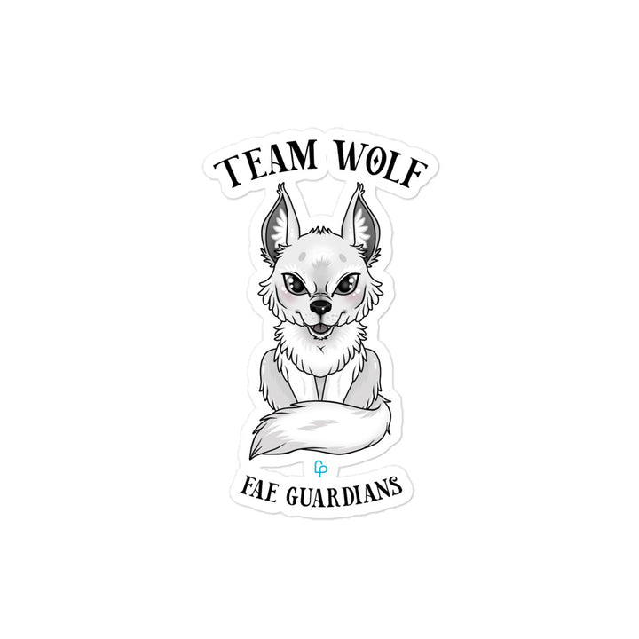 Print on Demand Sticker 4″×4″ Team Wolf Fae Guardians Bubble-free stickers