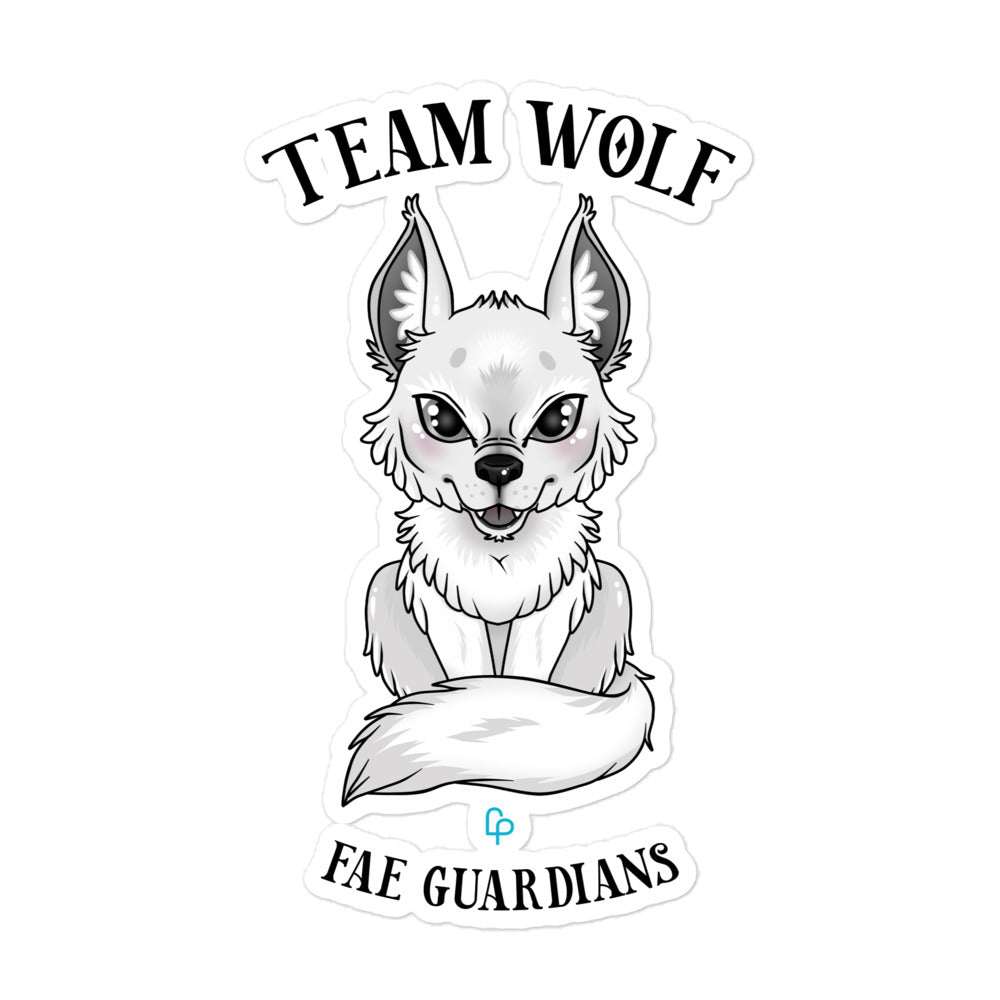 Print on Demand Sticker 5.5″×5.5″ Team Wolf Fae Guardians Bubble-free stickers